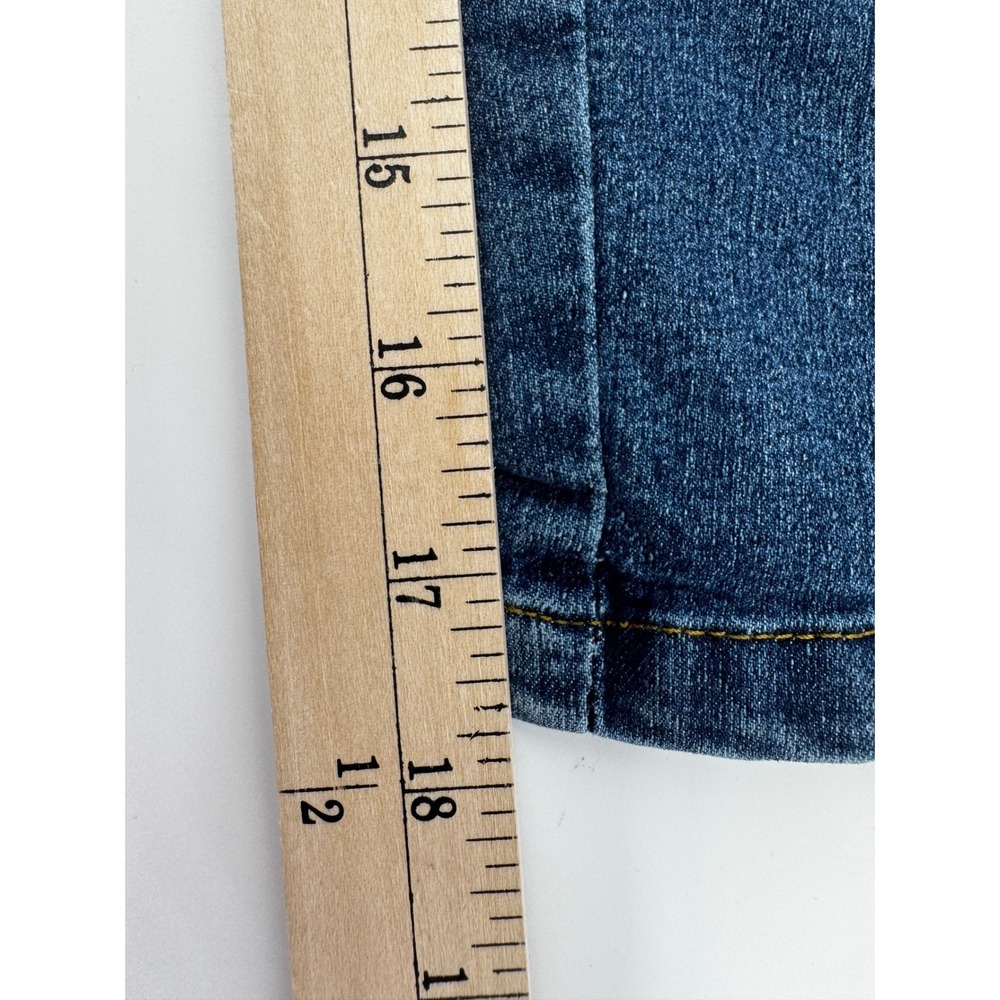 Woman Within Denim Capris Blue Medium Wash Petite 18W Cropped Jeans Side Slit - Picture 7 of 7